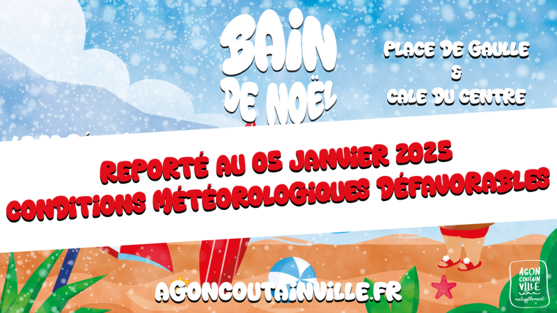 Annulation du Bain de Noël : report le 5 janvier